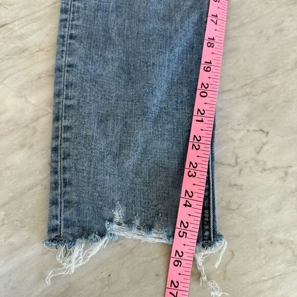Rag & bone New York Dre Low-Rise Boyfriend jeans ripped raw hem size 24 - Picture 7 of 7